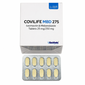 Ivermectin 25 mg + Mebendazole 250 mg Tablets